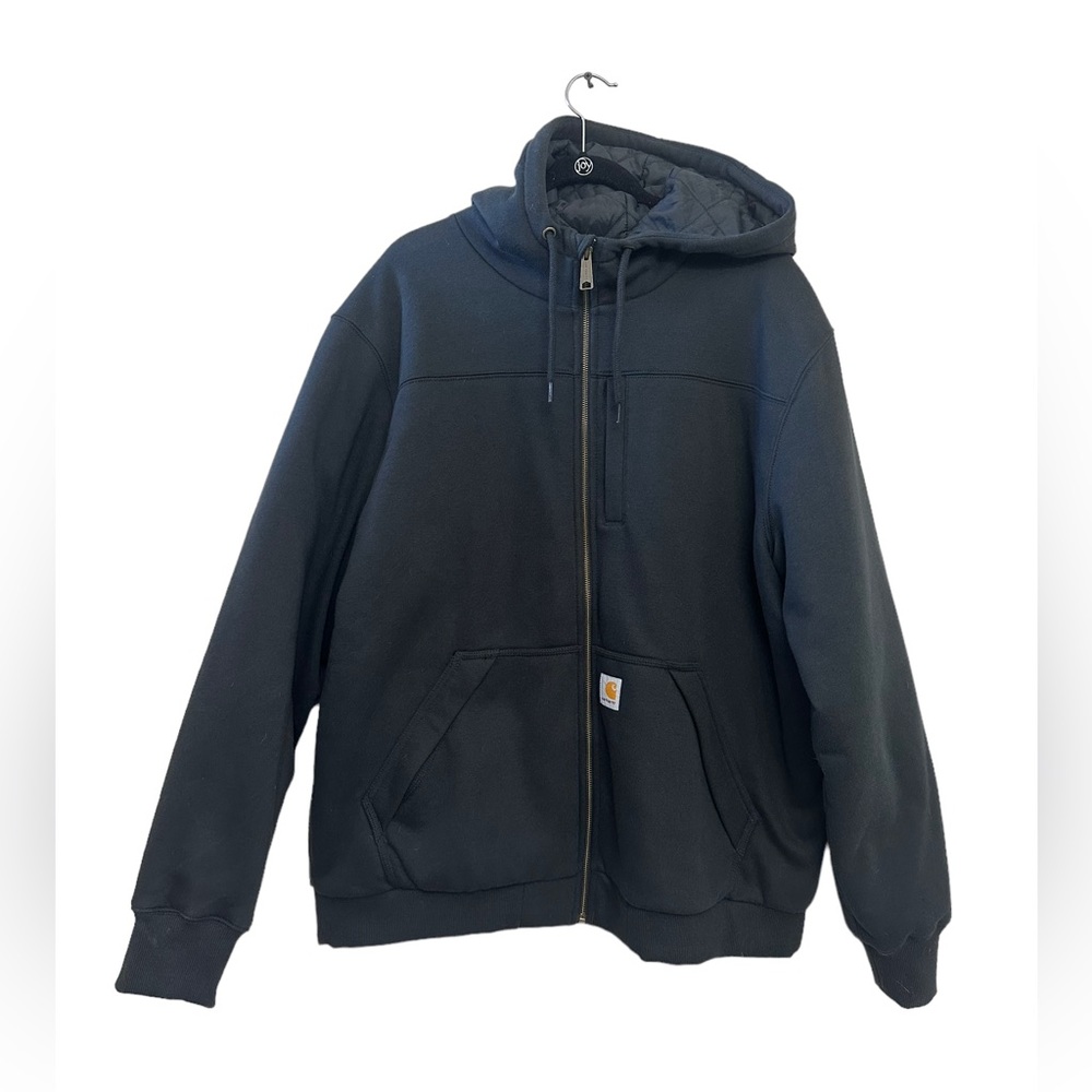 Carhartt Rain Defender Relaxed Fit Zip Up Jacket Sweatshirt Hoodie Sz XL - Picture 2 of 9